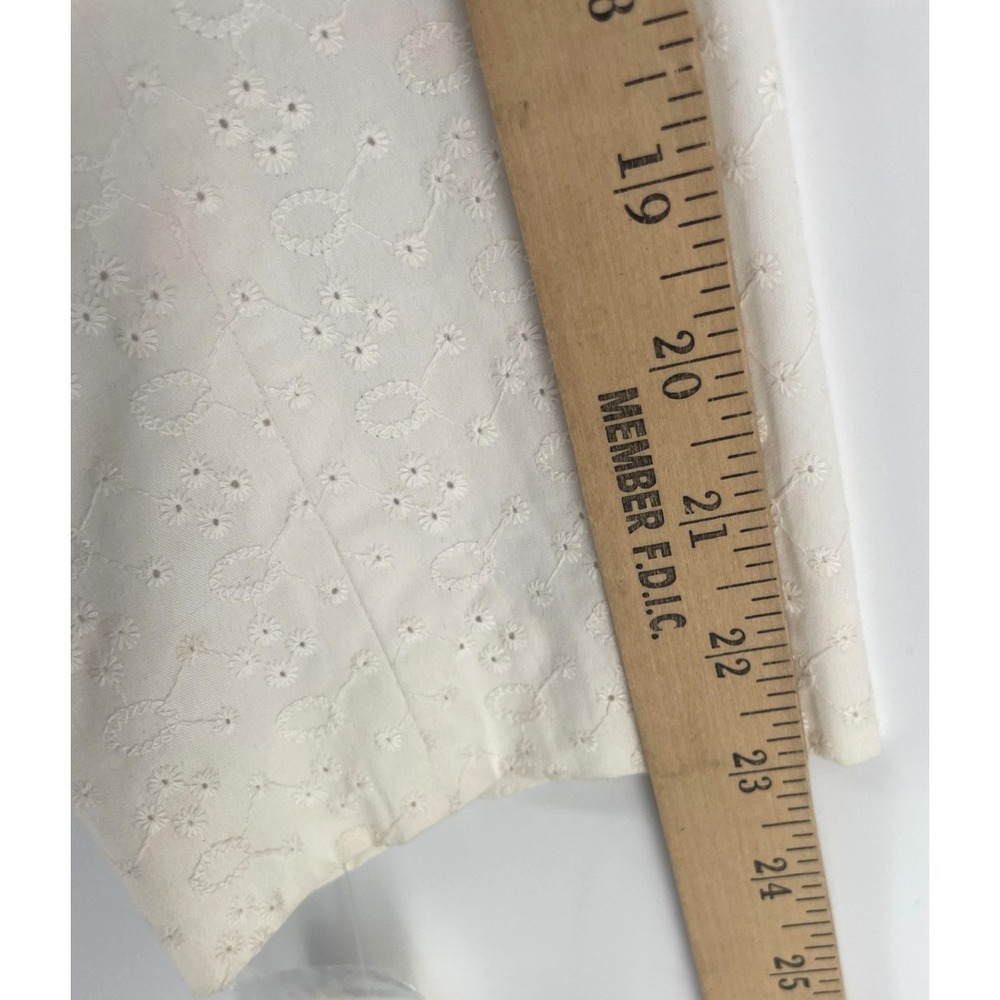 Apt 9 Woman 18W Blazer Off White Cotton Eyelet Cottagecore Shabby Chic Career - Picture 6 of 9
